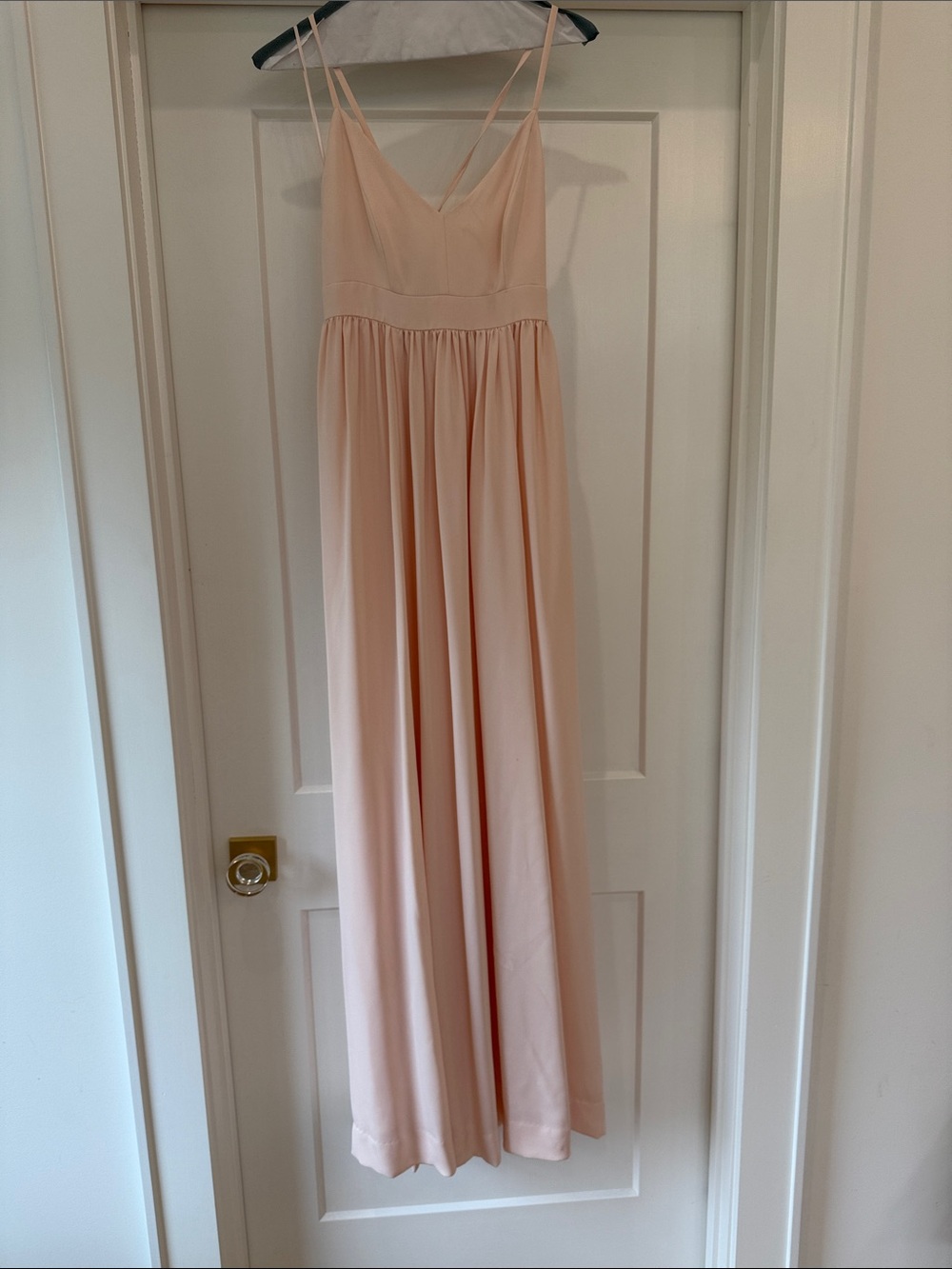 J. Crew Blush Peach Spaghetti Strap Maxi Dress